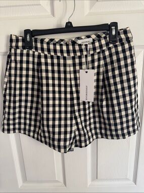 Annie Black & White Gingham Bermuda Shorts